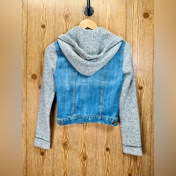 🟢Women’s GARAGE Denim Sweater Jacket Sz XS Casual Street wear Fall - Picture 5 of 9